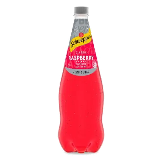 Traditional Zero Sugar Raspberry Soft Drink Bottle