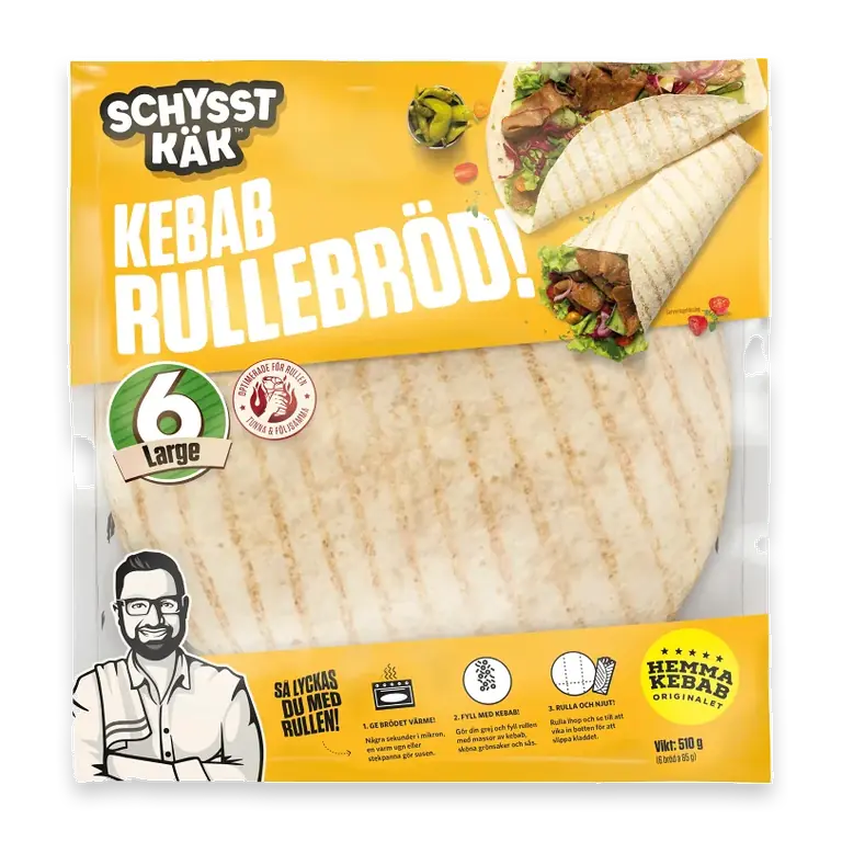 Kebabrullebröd 6-p 510g