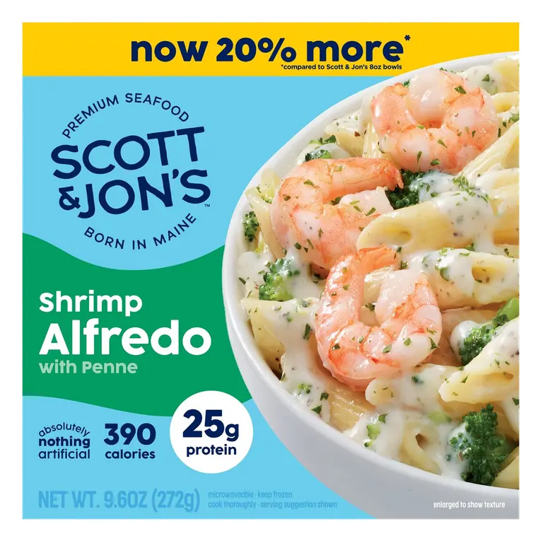 Shrimp Alfredo with Penne Tender Shrimp, Broccoli & Al Dente Penne Pasta in a Rich Alfredo Sauce