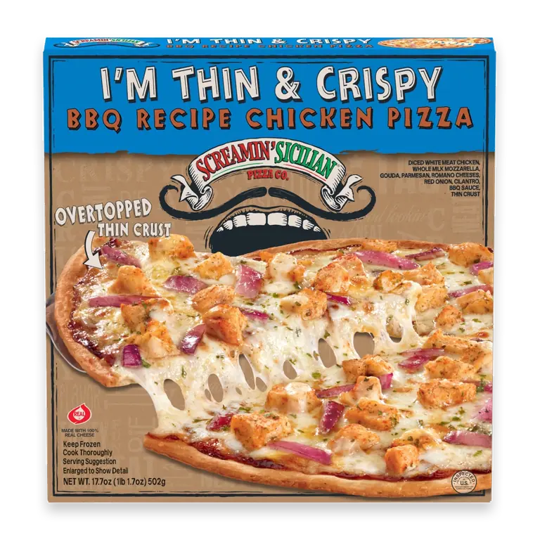 BBQ Chicken Thin Crust Frozen Pizza