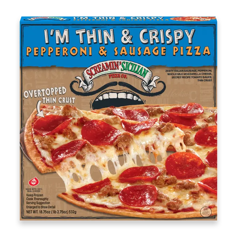 I'm Thin & Crispy Pepperoni and Sausage Thin Crust Frozen Pizza
