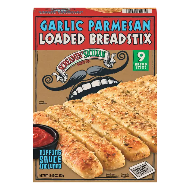 Screamin' Sicilian Pizza Co. Garlic Parmesan Loaded Breadstix 9 Each