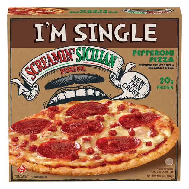Screamin' Sicilian I'm Single Pepperoni Pizza Frozen