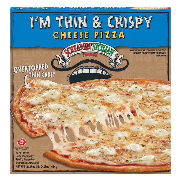 Screamin' Sicilian I'm Thin & Crispy Cheese Pizza Frozen