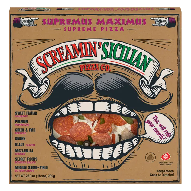 Screamin' Sicilian Supremus Maximus Supreme Pizza Frozen
