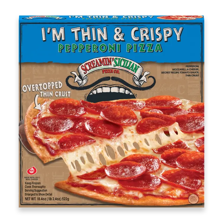 Thin & Crispy Crust Pepperoni Frozen Pizza