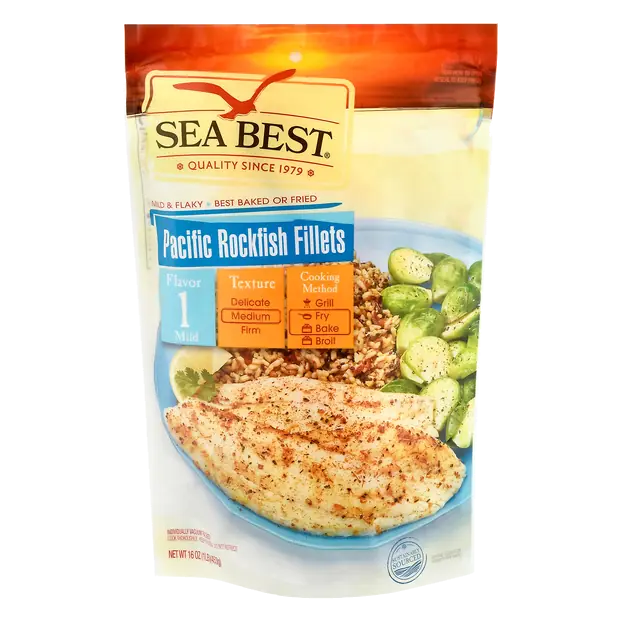 Mild & Flaky Pacific Rockfish Fillets Frozen