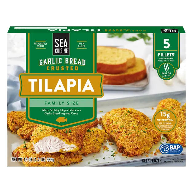 Garlic Bread Crusted Tilapia Fillets - 5 ct Frozen