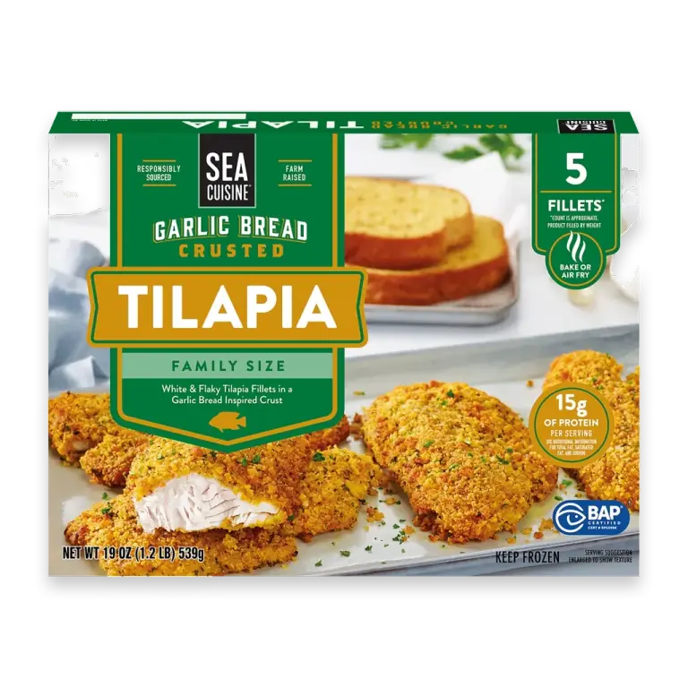 Garlic Bread Crusted Tilapia