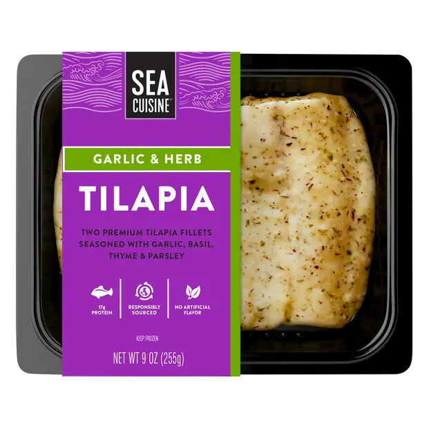 Garlic & Herb Tilapia Fillets - 2 ct Frozen