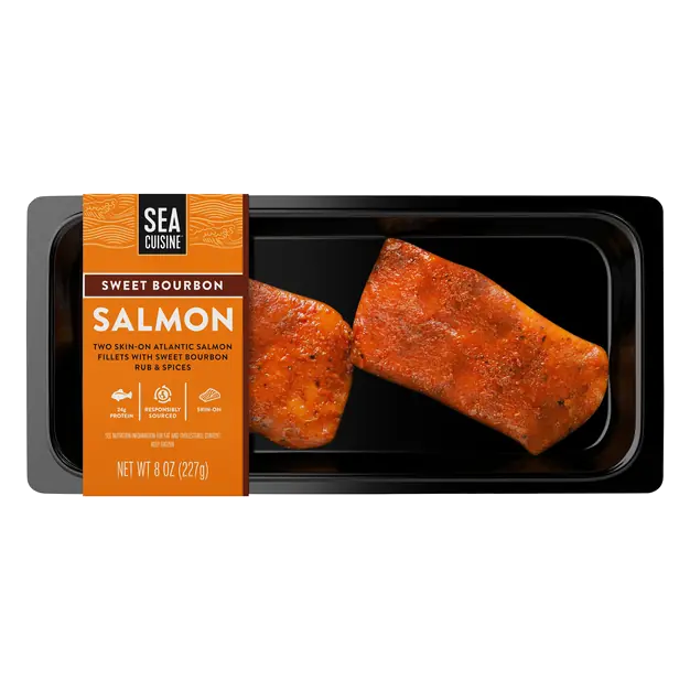 Sweet Bourbon Skin-On Atlantic Salmon Fillets - 2 ct Frozen