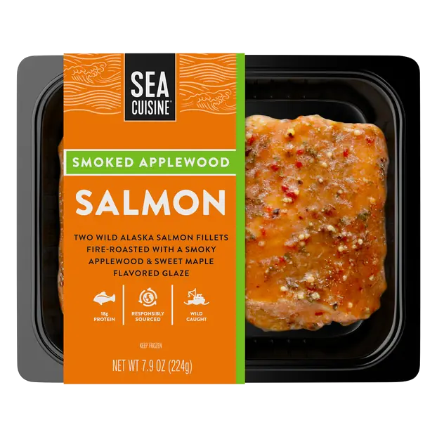 Wild Applewood Smoked Alaska Salmon Fillets - 2 ct Frozen