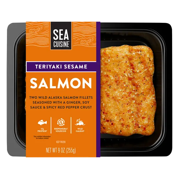 Wild Teriyaki Sesame Alaska Salmon Fillets - 2 ct Frozen