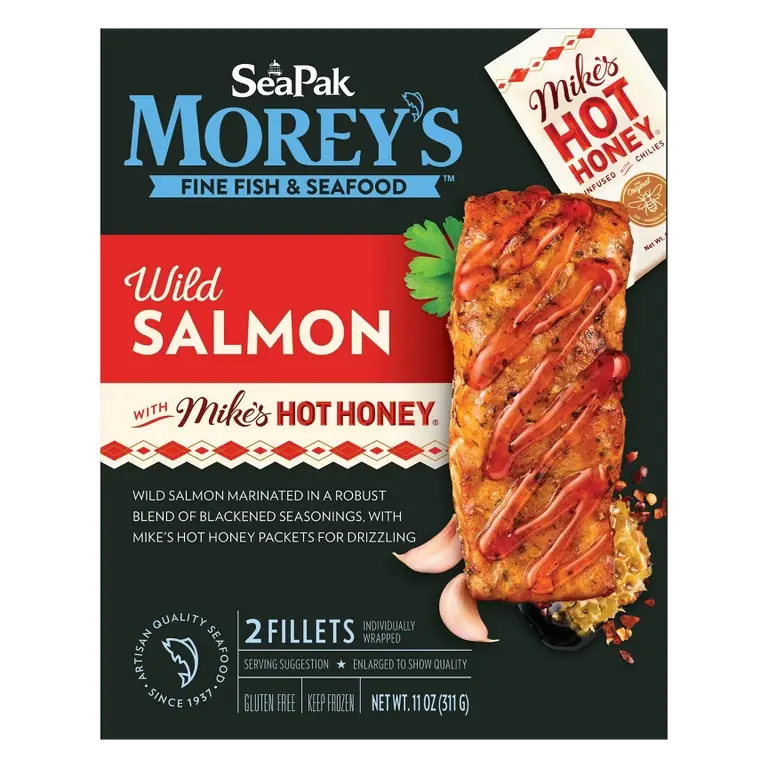 Sea Pak Morey's Blackened Wild Salmon with Mike's Hot Honey, 11oz