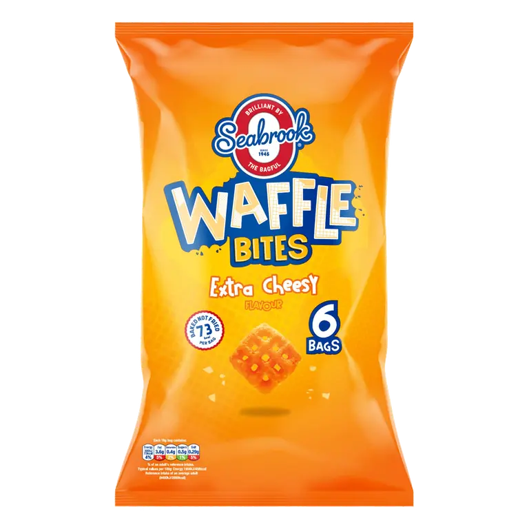 Seabrook Extra Cheesy Flavour Waffle Bites 6 x 16g