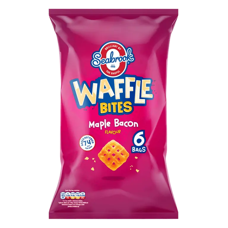 Seabrook Maple Bacon Flavour Waffle Bites 6 x 16g