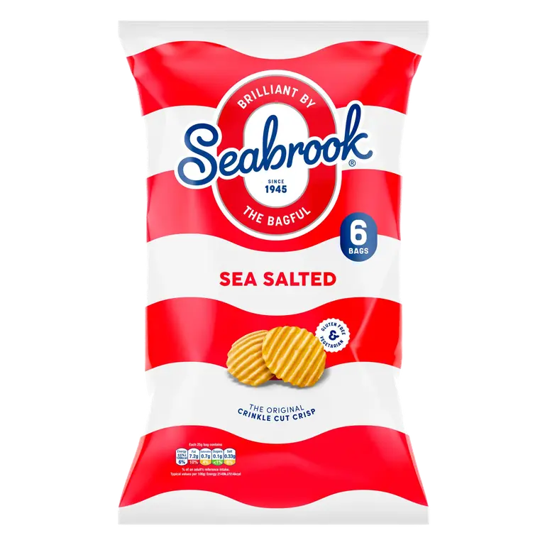Seabrook Sea Salted The Original Crinkle Cut Crisp 6 x 25g