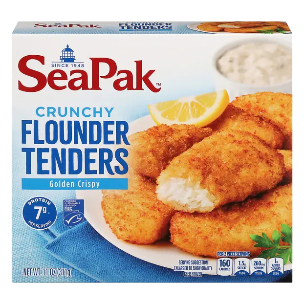Golden Crispy Crunchy Flounder Tenders