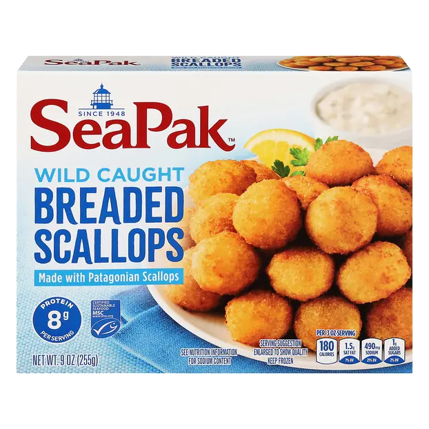 Wild Caught Breaded Scallops Frozen