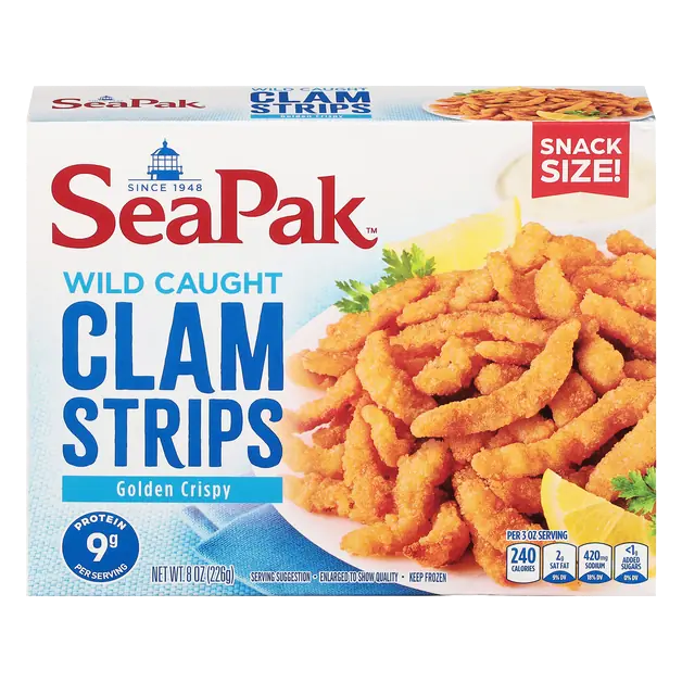 Wild Caught Clam Strips Snack Size Frozen