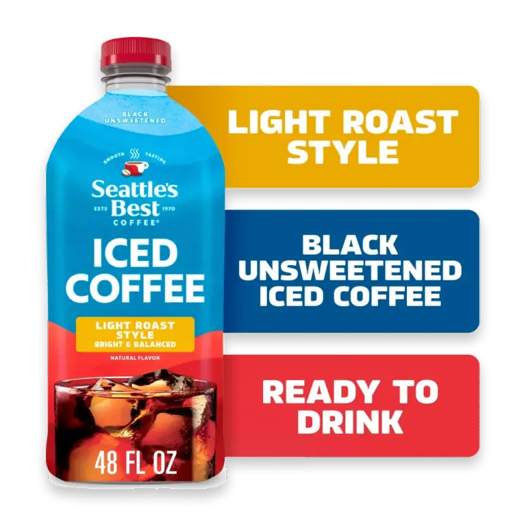Iced Coffee Light Roast Style Black Unsweetened Ready to Drink Coffee