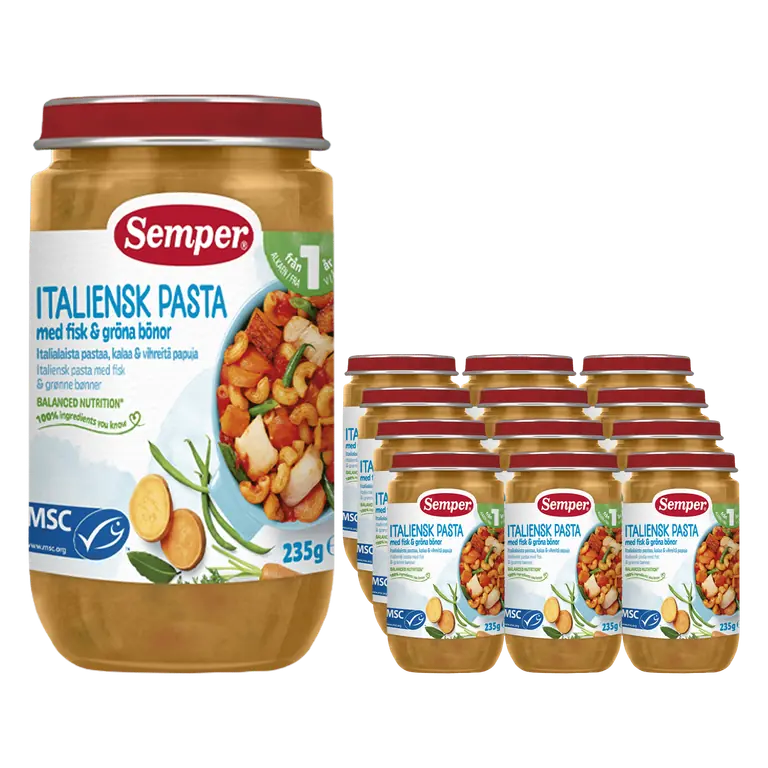 Barnmat Italiensk Pasta 12-pack