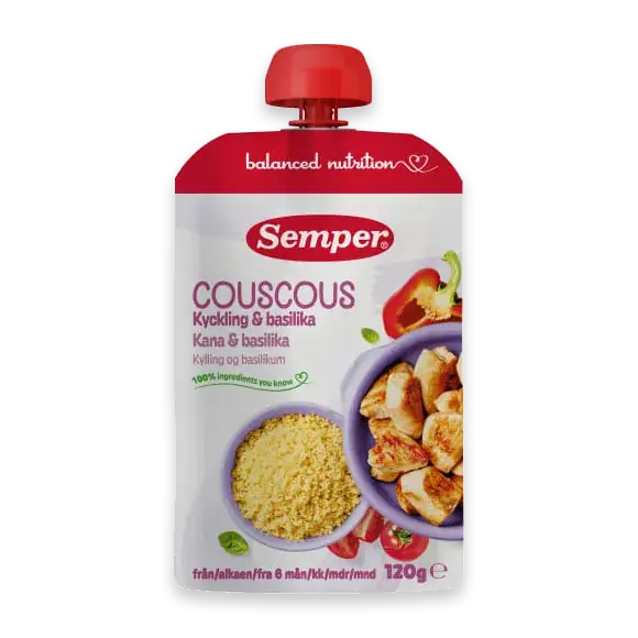 Couscous Kyckling & Basilika Från 6 Månader