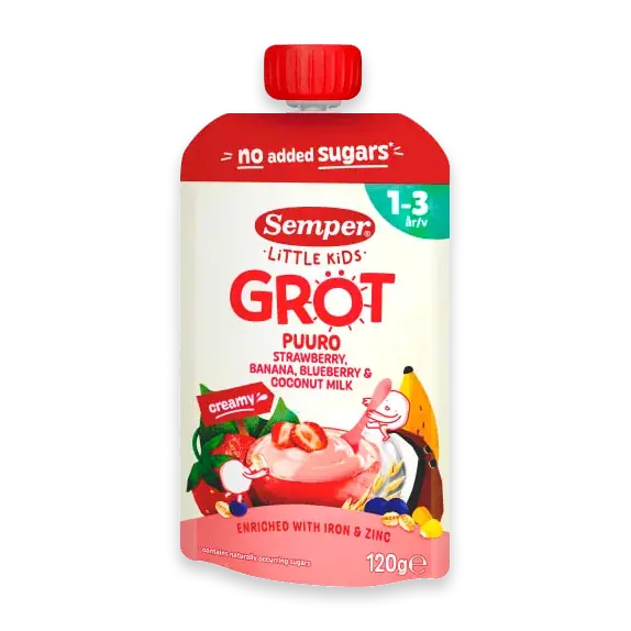 Gröt Jordgubb Banan 1-3 År