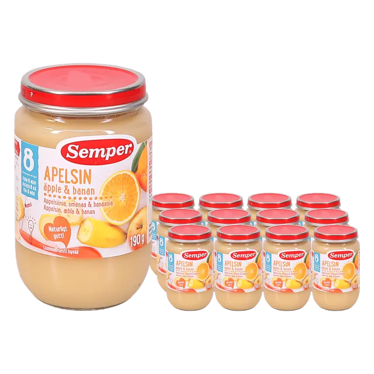 Puré Apelsin, Äpple & Banan 12-pack