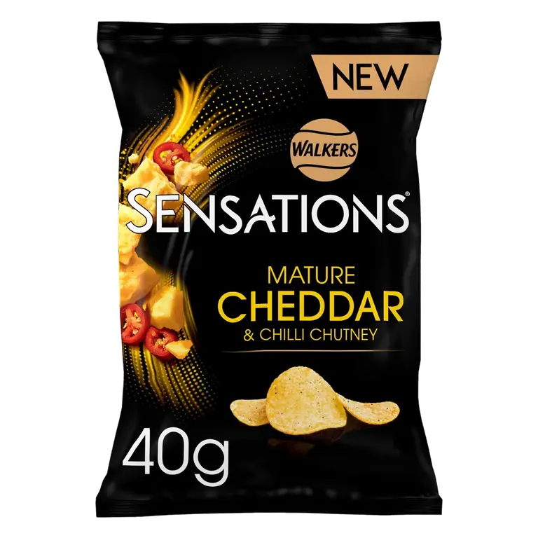 Walkers Sensations Mature Cheddar Cheese & Chilli Crisps