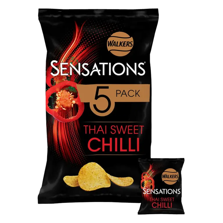Walkers Sensations Thai Sweet Chilli Multipack Crisps 5x25g