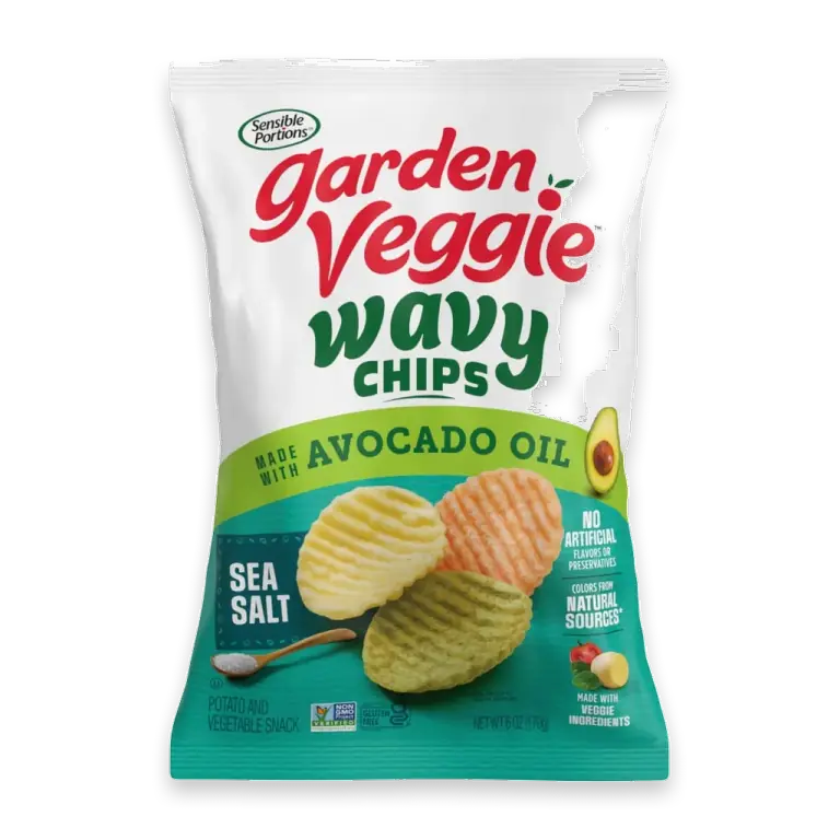 Garden Veggie Avocado Oil Wavy Sea Salt Veggie Chips
