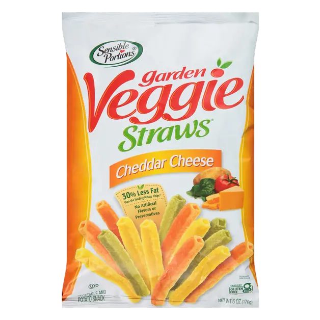 Garden Veggie Straws Cheddar Cheese Vegetable and Potato Snack