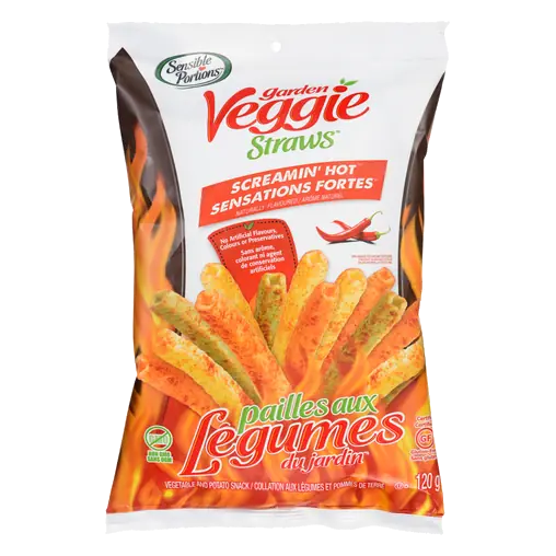 Garden Veggie Straws Screamin' Hot 120 g