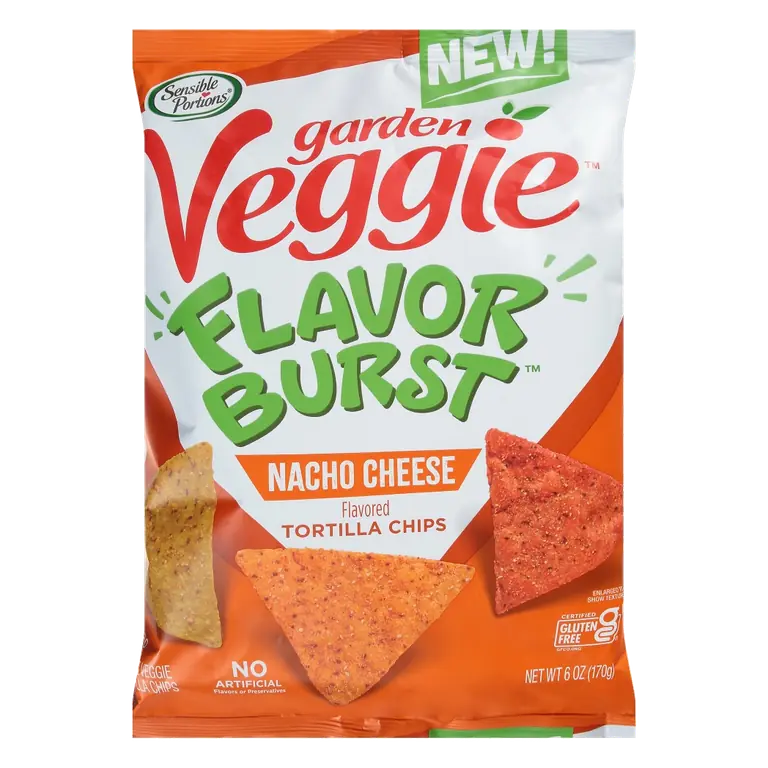 Nacho Cheese Garden Veggie Flavor Burst Tortilla Chips