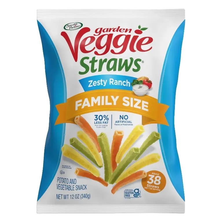 Sensible Portions Ranch Straws Garden Veggie, 12oz: Certified Gluten-Free, No Artificial Preservatives, No Artificial Flavors