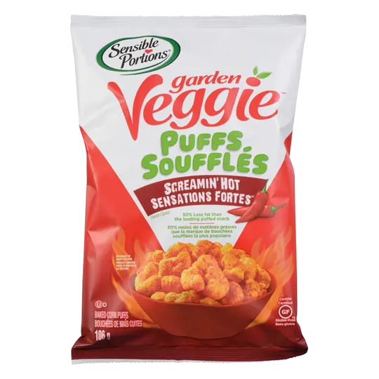 Snacks Garden Veggie Puffs Screamin' Hot 106 g