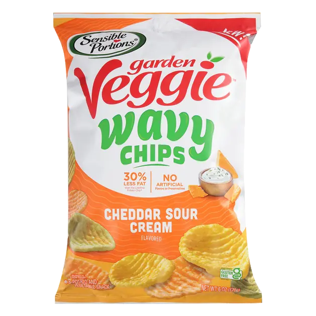 Wavy Chips Cheddar Sour Cream Potato and Vegetable Snack
