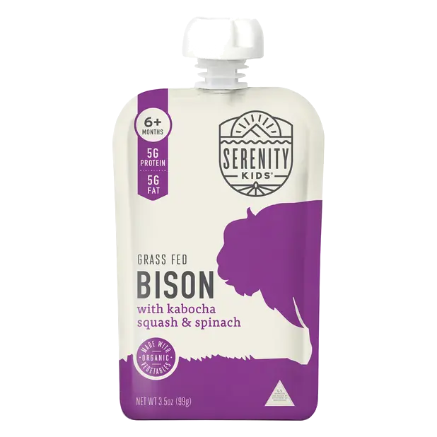 Baby Food Bison with Kabocha Squash & Spinach