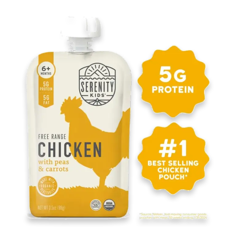 Free Range Chicken with Organic Peas and Carrots Pouch, 3.5oz