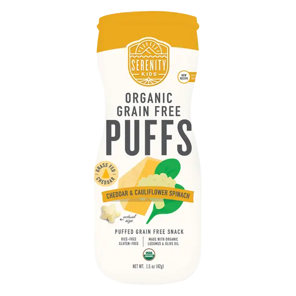 Grain Free Cheddar & Cauliflower Spinach Puffs