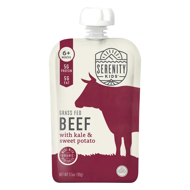Organic Baby Food Grass-fed Beef with Kale & Sweet Potato
