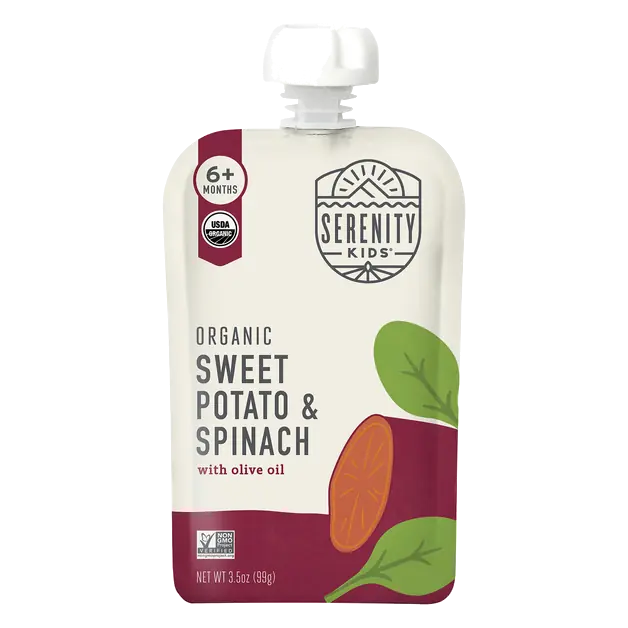 Organic Baby Food Sweet Potato & Spinach with Avocado Oil