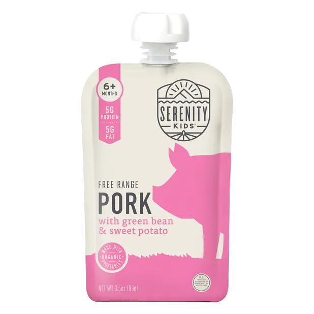 Pork with Green Beans & Sweet Potato Baby Food Pouch 6m+