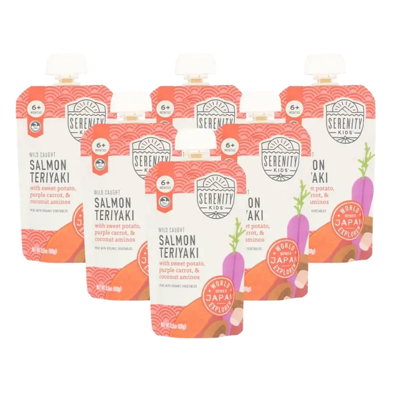 Serenity Kids Salmon Teriyaki Pouch, Case of 6/3.5 oz
