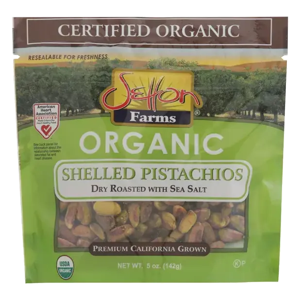 Pistachios, Organic, Dry Roasted, Shelled