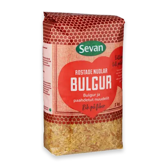 Bulgur Grov med Rostade Nudlar