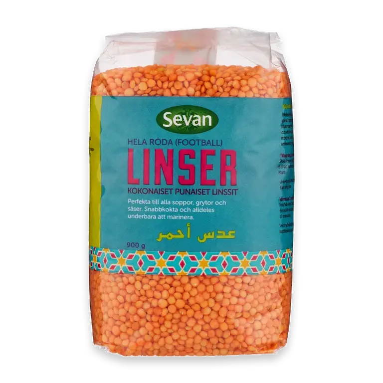 Röda linser 900g
