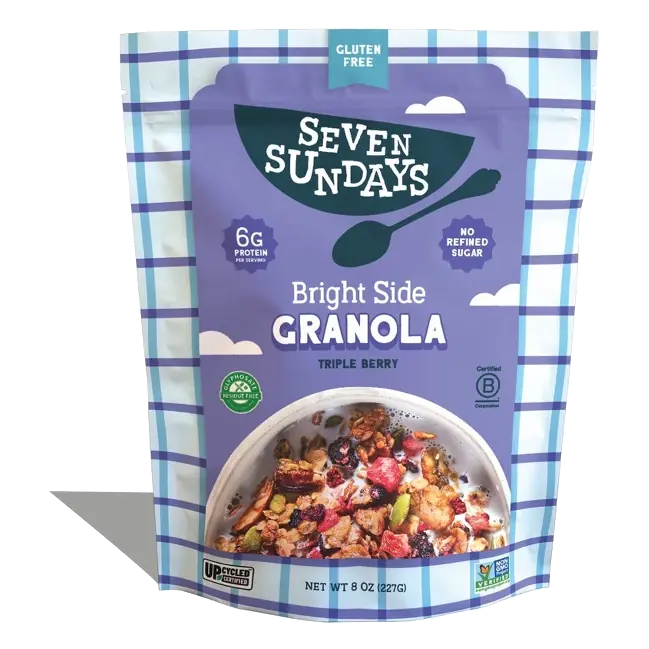 Seven Sundays Triple Berry Granola, Bright Side, 8oz