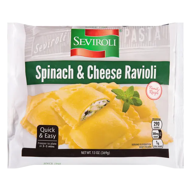 Spinach & Cheese Ravioli Pasta Frozen